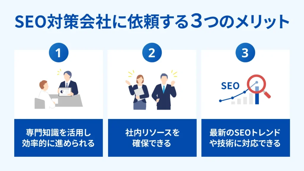 SEO対策会社に依頼するメリット